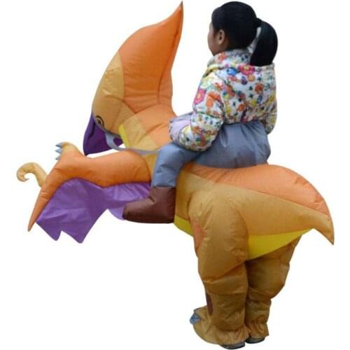 Inflatable Child Riding Pterodactyl Costume Fancy Dress Cosplay Wildlife Dress Up Party Clothing Kids Performance Prop
