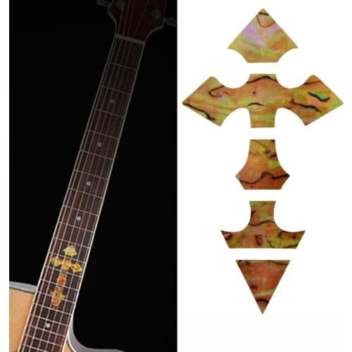 Guitar Neck Inlay Stickers Cross Imitation Abalone Fretboard Decals / Markers For Electric Acoustic Guitar