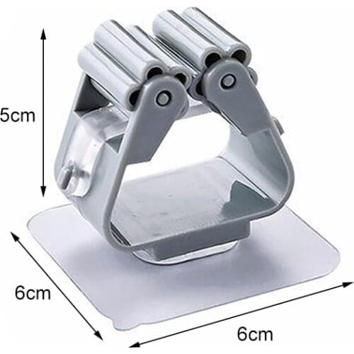 Mop Broom Holder Wall Shelf Mounted Mop Holder Wall Household Broom Hanger Mop Hook Racks Kitchen Storage Bathroom Organizer