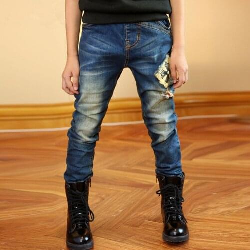 2017 new autumn winter kids pants thick boys jeans children warm jeans for boys casual denim pants 5-14Y toddler clothing