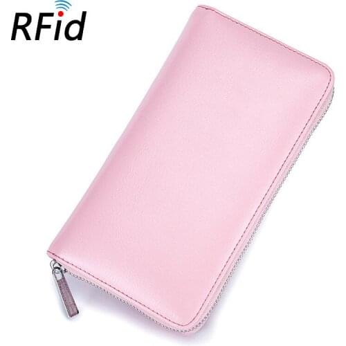 Autumn 2020 36 card leather organ card bag passport bag multi-functional men and women large capacity business card bag long wal