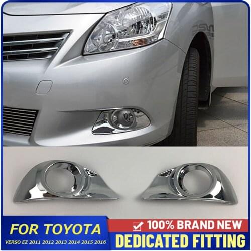 For Toyota Verso EZ 2011 2012 2013 2014 2015 2016 Car Front Fog Lamp Frame ABS Chrome Head Foglight Cover Sticker