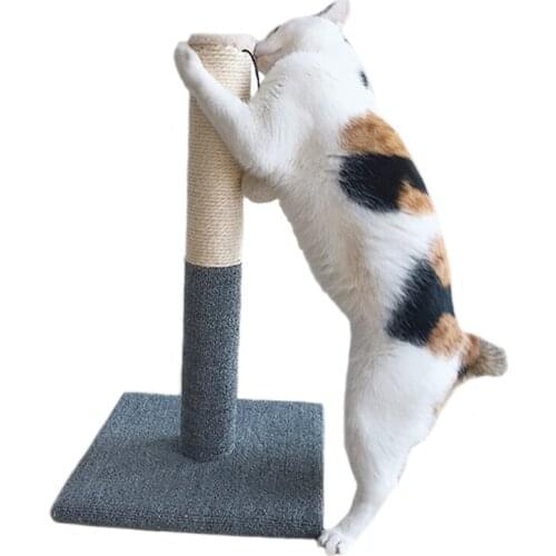 Sisal Rope Cat Tree Cat Climbing Frame Furniture Scratch Protector Gray Carpet Cloth Base Cat Nail Scratching Post Pet Supplies