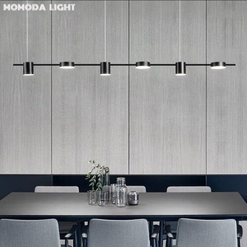 MOMODA Restaurant Pendant Lights Gold Modern Minimalist Lightings Luxury LED Hanging Lamps for Dining Room Bar Lampes Suspendues