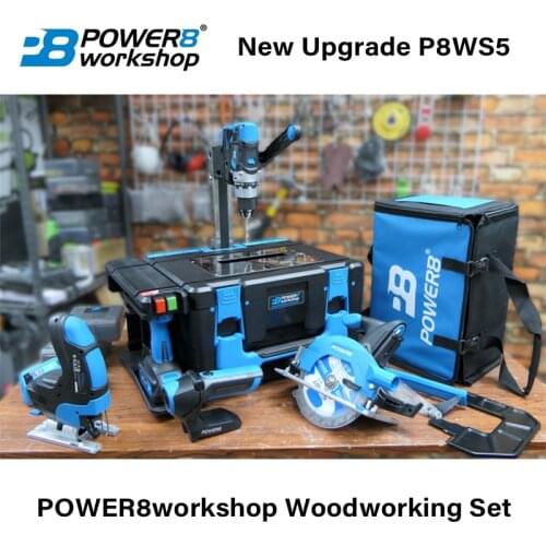POWER8workshop P8WS5 Handheld Power Tools And Desktop Power Tool sets CEL Power Tools Electric Drill Circular Saw Jig Saw