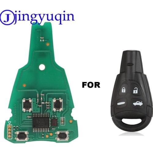 Jingyuqin Remote Key Fob 433Mhz PCF7946AT For SAAB 9-3 9-5 2003-2010 LTQSAAM433TX Replacement Refit Car Remote Board Only