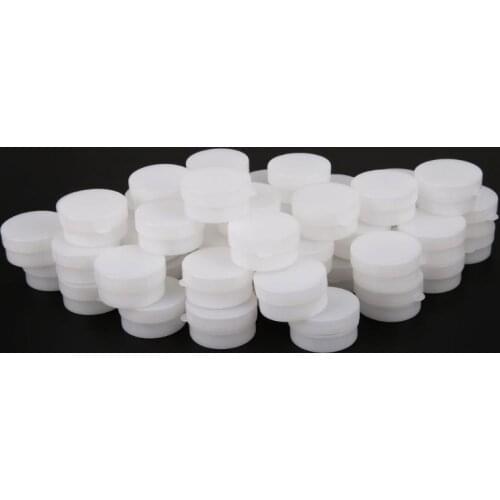 50pcs 5g Empty Cosmetic White Jar Pot Eyeshadow Face Cream Container Box Cosmetic Container Refillable Bottles