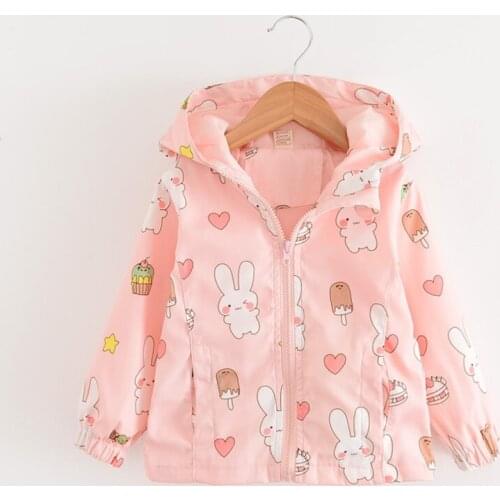 Rabbit Baby Clothes Casacos Menina Hoodie Baby Girls Jackets Spring Kids Windbreaker Coat Children Outerwear Toddler Girl Coats