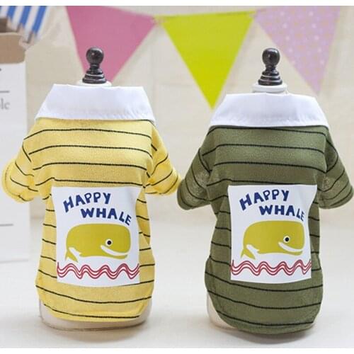 Spring Summer Dog Bichon Poodle Pomeranian T-shirt Clothes Cat Yorkie Yorkshire Clothing Dog Shirt Pet Apparel Outfit Dropship