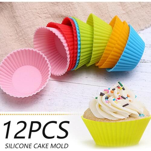 Silicone Cake Mold Muffin Cupcake Baking Moulds Heat Resistant Reusable Kitchen Bakeware Maker DIY Baking Decorating Tools 2021