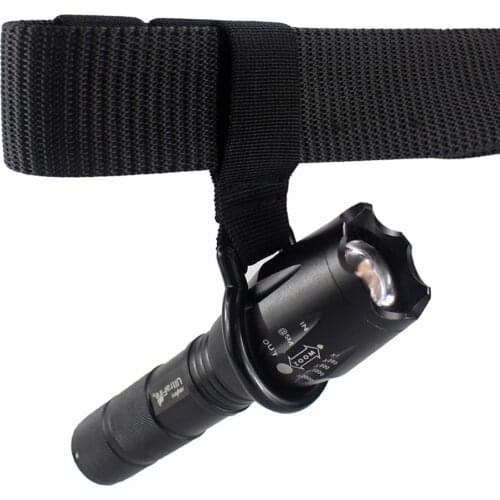 Tactical Slide-On Duty Belt Ring Holder Outdoor D/C Cell Flashlight Holder 3.5mm Diameter for Maglite D/C Cell Web Flashlight