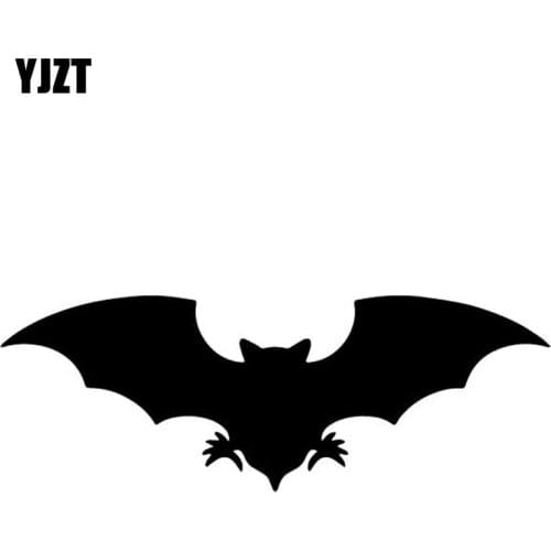 YJZT 15.5CM*5.8CM Bat Decoration Pattern Car Sticker Vinyl Decal Body Of Car Black/Silver C4-2743