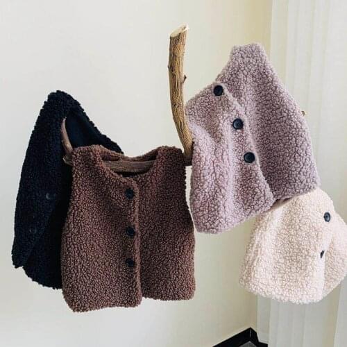 2020 New Spring Autumn/winter Girls Kids Vest Coats Comfortable Cute Baby Cashmere Soft Warm Coat Clothes Children Clothing