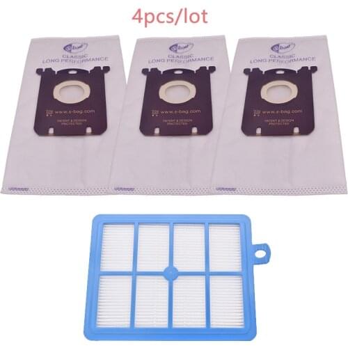 1 * hepa h13 filter H12 filter Wiener Hepa filter for Philips FC9150 FC9199 Electrolux spare parts + 3 * s bag dust bag