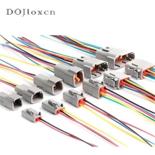 1/5/10/20 Sets Deutsch DTM06 DTM04 2 3 4 6 8 12 Pin Engine Gearbox Waterproof Electrical Male Female Connector For Car Bus Motor