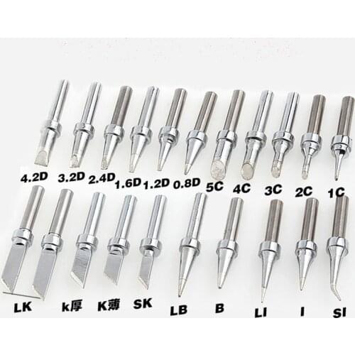 10pcs/lot 200-B,I,K,2C,1.6D,4C,1.2D,IC,3C,2.4D Soldering Tip Solder Iron Bits for Quick 203H Soldering Station Diy Repair