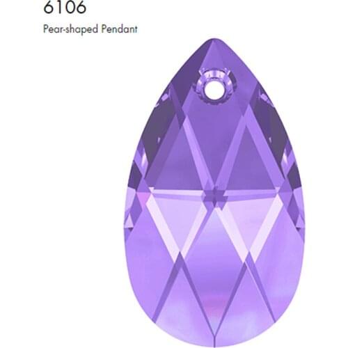 100% Original crystal from Austria 6106 Pear-Shaped pendant loose beads stone retail for DIY jewelry making Weddig Dress Deco