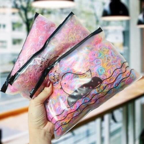 1000 Pcs/Bag Girls Mixed Pink Color Small Elastic Hair Bands Children Hair Holder Rubber Bands Headband Kids Hair Accessories