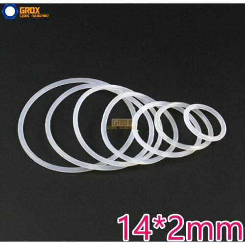 150 Pieces 14*2mm Silica Gel Sealing Gasket Seal Washer O Ring
