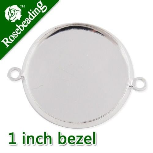25MM/1 Inch Round Bracelet bezel,Silver Plated,fit 25mm round glass cabochon,cuff bracelet blank,Sold 50PCS Per Pkg