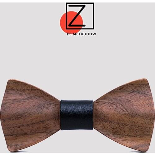 3D Single Wooden Bow tie Black Walnut Weeding party Bow Ties For Men Bowtie Tuxedo Classic Butterfly Cravat