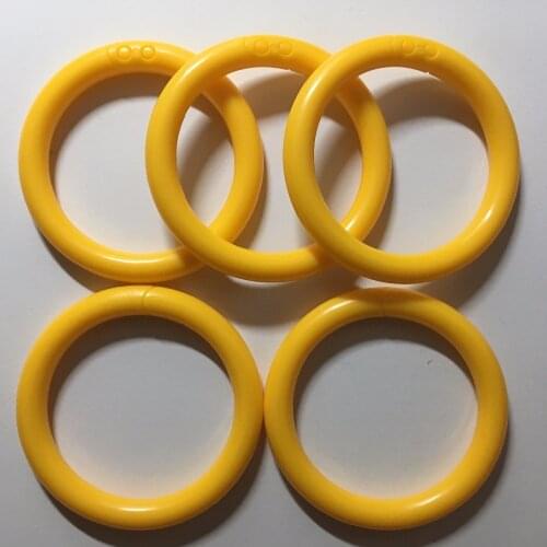 50PCS YELLOW COLOR Loop Rings O Links Rattle Developmental Parts Toys