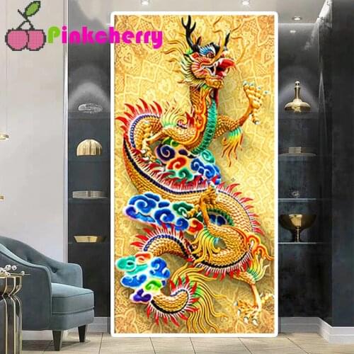 5d diy diamond golden Phoenix mosaic cross stitch 3d embroidery diamond painting Birds Full round square Drill myth Art k1118