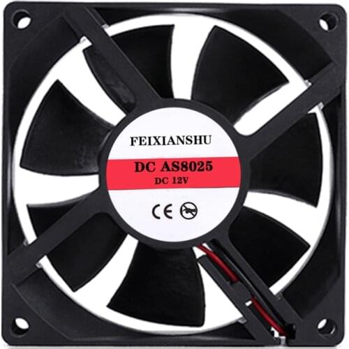 8025 dc 12v 0.51a ventilador de rolamento de esferas de alta velocidade pwm 8cm 80*80*25 80mm