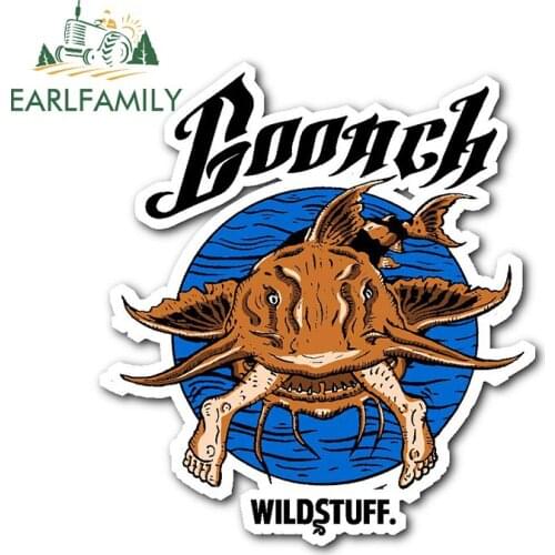 EARLFAMILY 13cm x 11.7cm for Cat Fish Wildstuff Auto Bumper Window Car Stickers Waterproof Scratch-proof Anime Trunk Decal