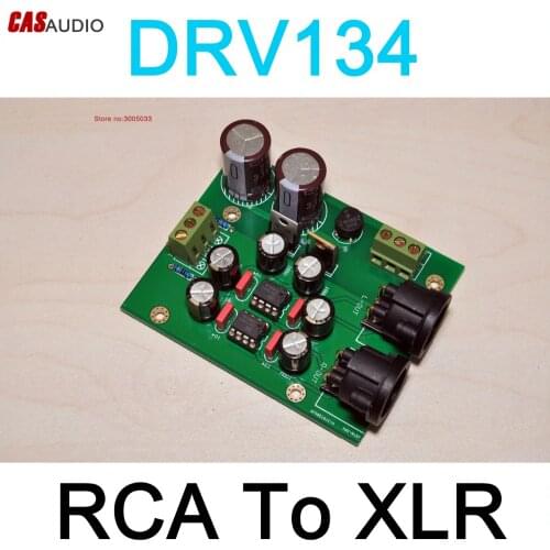 DRV134 RCA Unbalanced To Balanced XLR Adaptor Converter DRV134 High Performance RCA to XLR Converter For Preamp Audio Amplifier