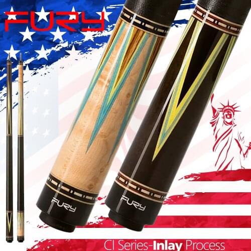 FURY CI-5 Pool Cue Billiard Stick 13mm Tiger Everest Tip Half Technology HTE Shaft High-end Inlay Tecnologia Professional Kit