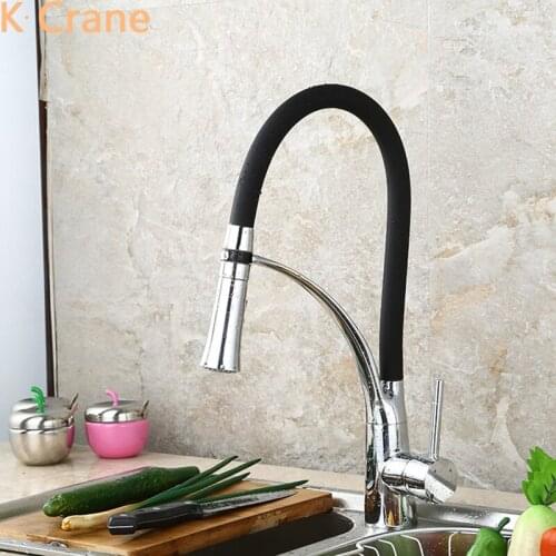 Flexible Kitchen Faucet Hot Cold Mixer Water Tap Stainless Steel Sink Grifo Hand Hold Spray Torneira Modern Retractable Swivel