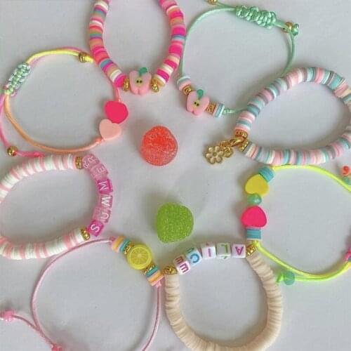 Clay Beads Golden Beads for DIY Jewelry Making Polymer Clay Beads Colorful Round Handmade Necklace Bracelet Earring F3MD