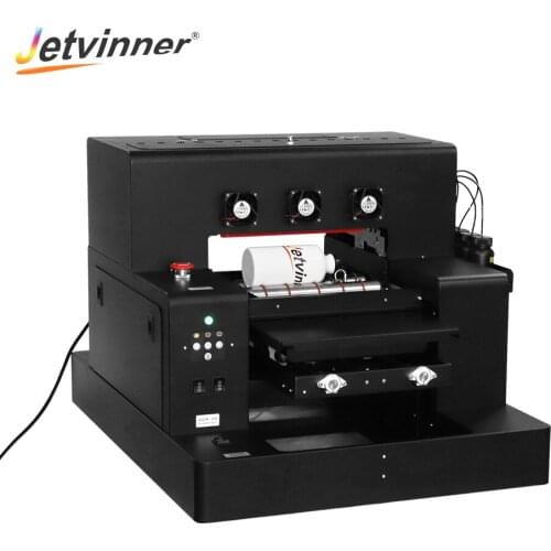 Jetvinner A3 Size UV Printer with Bottle Holder Inkjet Print Machine DIY Printers for Phone Case Bottle Acrylic Metal Wood Glass