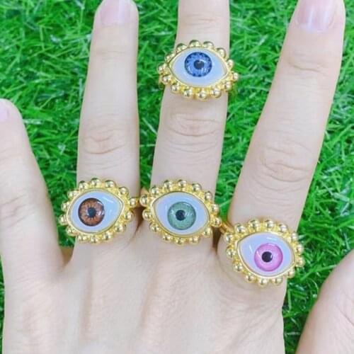 10 Piece Devil Eye Rings rings for women jewelry multi color multi design accessories jewelry party ring