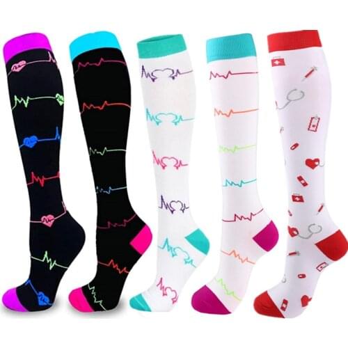 Compression Stockings Medical Varicose Veins Graduated Pressure Nursing Socks Circulation Anti Fatigue Calf Compression Socks