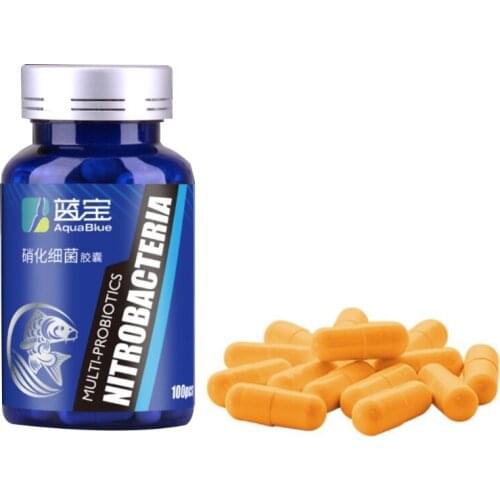 100Pcs/Bottle Aquarium Nitrifying Bacteria Concentrated Capsule Fish Tank Pond Cleaning Fresh Water Supplies