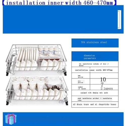 Armario Cestas Corredera Mutfak Malzemeleri Accessories Organizer Stainless Steel Cocina Cozinha Kitchen Cabinet Basket