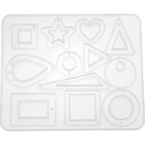 Crystal Glue Mold Dried Flower Decor Charm Earrings Pendants Resin Molds For DIY Jewelry Making Tools