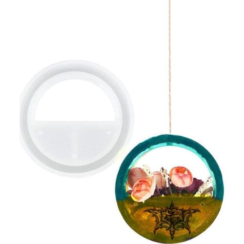 Round Flower Pot Silicone Mold for Resin Handmade Home Decor Wall-mounted Pot Plant Container DIY Epoxy Resin Craft