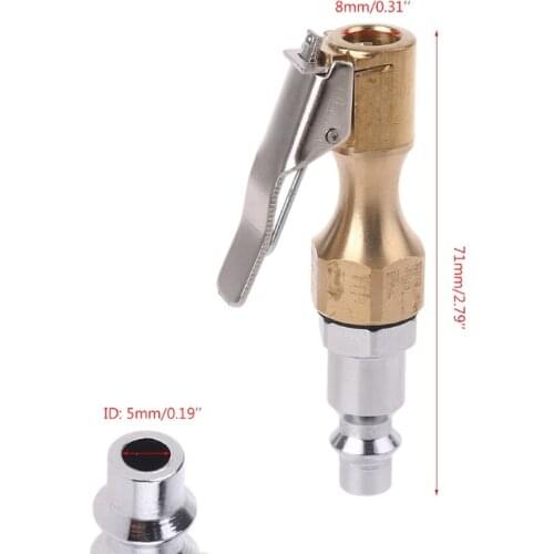 M68E 1pcs Hot Sale Heavy DutyBrass Air Chuck Open Flow Tire Chuck 1/4 Female NPT Connect Adapter