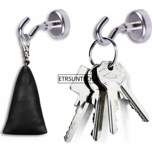 100pcs Magnetic Hooks Heavy Duty Wall Hooks Hanger Key Coat Cup Hanging Hanger for Home Kitchen Storage Organization