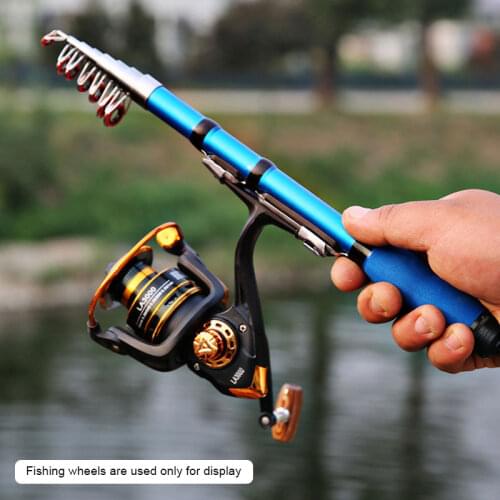 Mini Fishing Rod Retractable Pocket Non-slip Fishing Rods Portable Hard Tune Outdoor Fish Equipment Dropship Wear-resistant