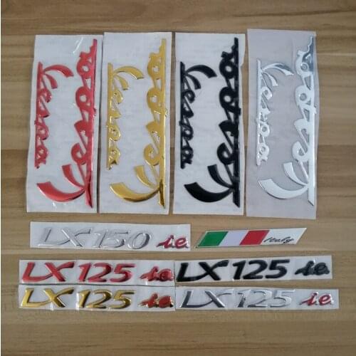 Motorcycle 3D Italy Italian Flag Car Emblem Stickers Decal for PIAGGIO Vespa LX125 LX150 LX 125 150 ie