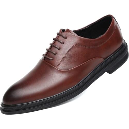 2021 Autumn Mens Leather Shoe Youth British Wedding Size 38-44 Anti Slip Soft Leather Man Microfiber Leather Dress Shoes