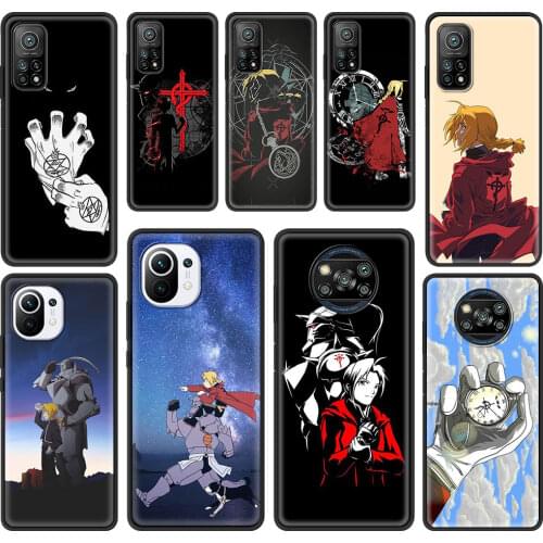 Soft Coque Cover for Xiaomi Mi Poco X3NFC F3 M3 10T 9T 11 11i Ultra Lite Note 10 Pro 10S 5G Phone Case Fullmetal Alchemist Anime