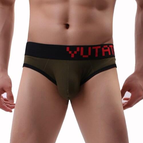 Cotton Mens Underwear Briefs U Big Pouch Comfortable Breathable Yards