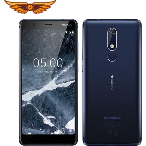 Original Unlocked Nokia 5.1 Octa-core 5.5Inches 2GB RAM 16GB ROM 16MP Camera LTE Dual SIM Fingerprint MediaTek Android Cellphone