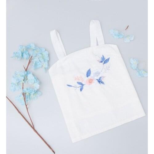 Style ancient Hanfu suspender Flower Embroidery Flower vest suspender womens national style Han element bottoming vest