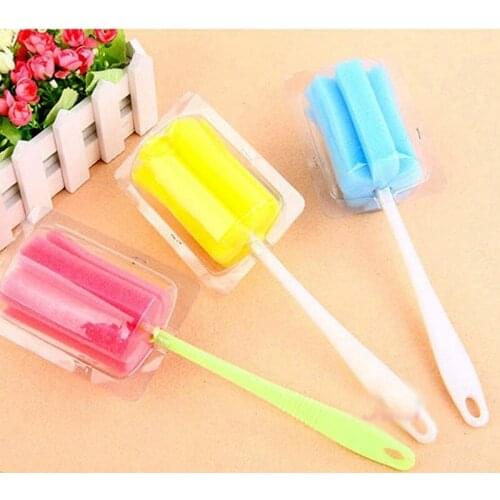 Simple and Durable Cup Brush, Long-handled Sponge Bottle Cleaning Brush, Feeding Bottle Brush